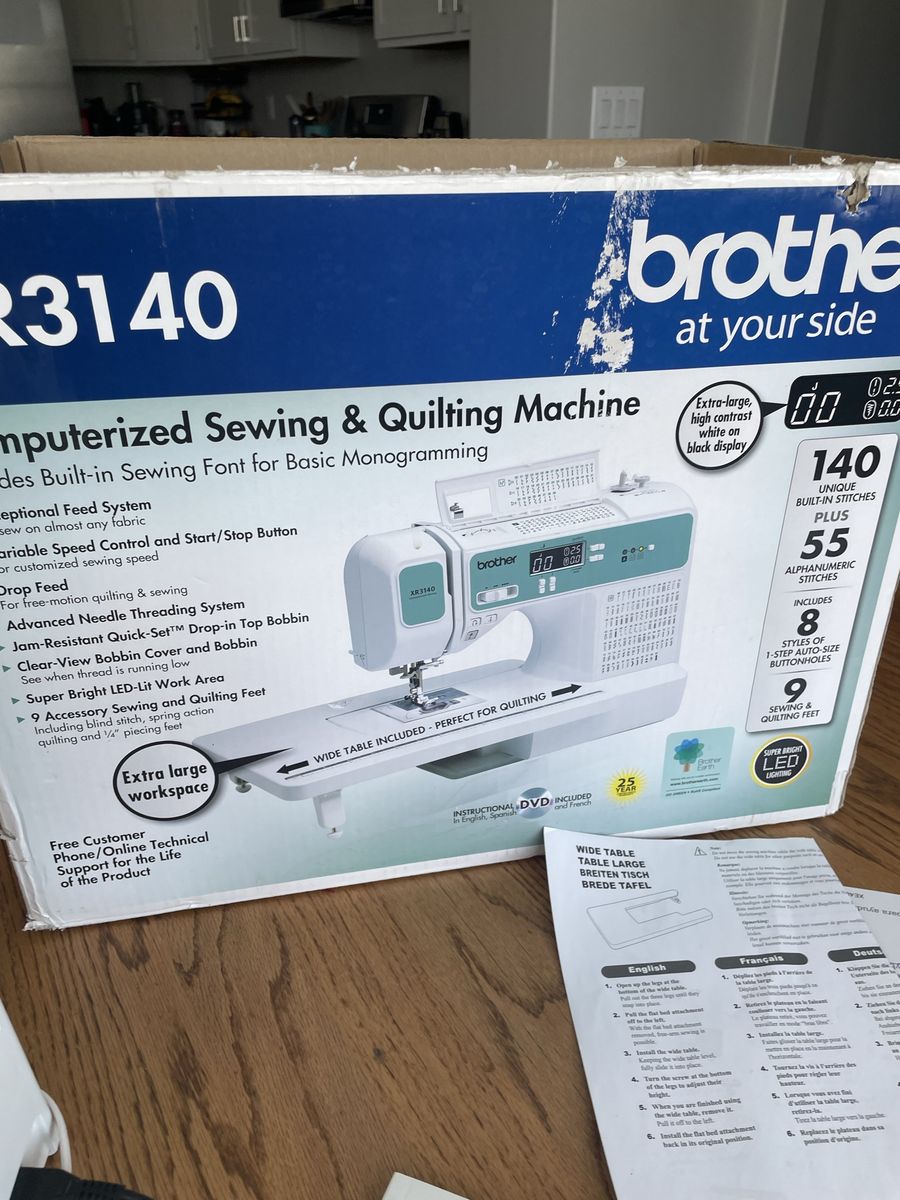 122 obo Brother XR3140 Computerized Sewing & Quilting Machine with Wide Table & LED Lighting