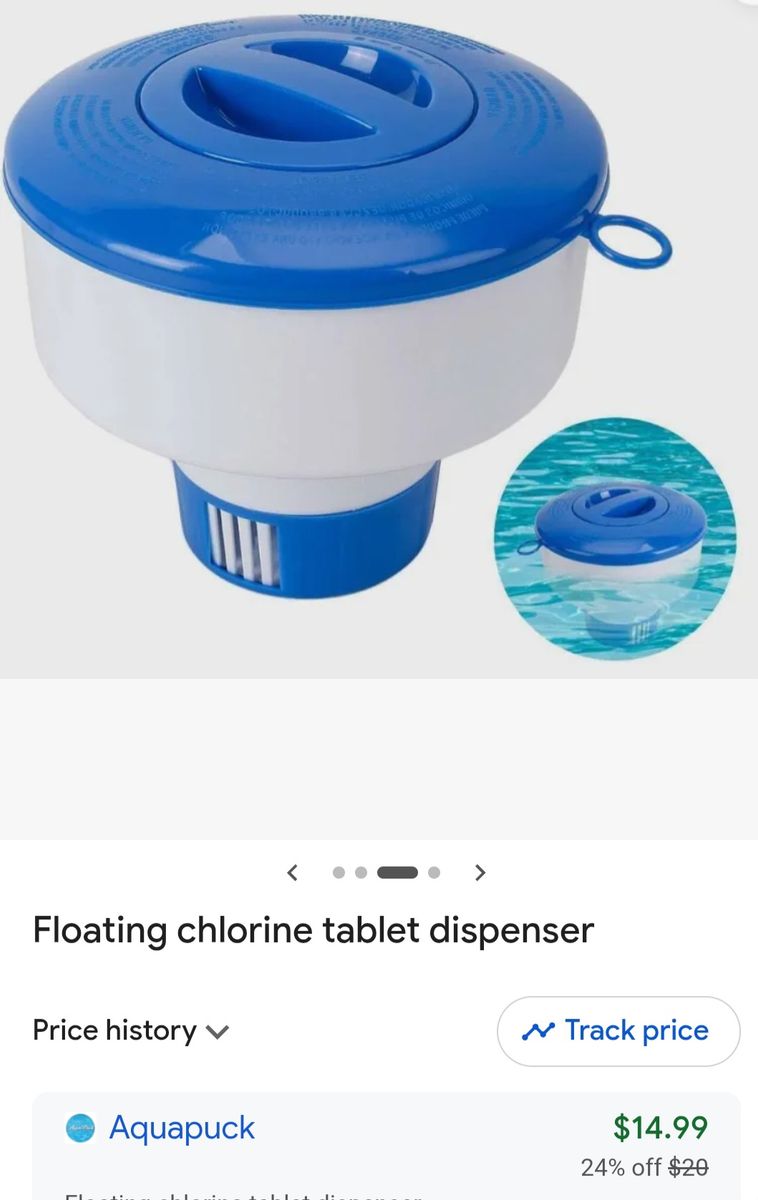 Floating chlorine tablet dispenser