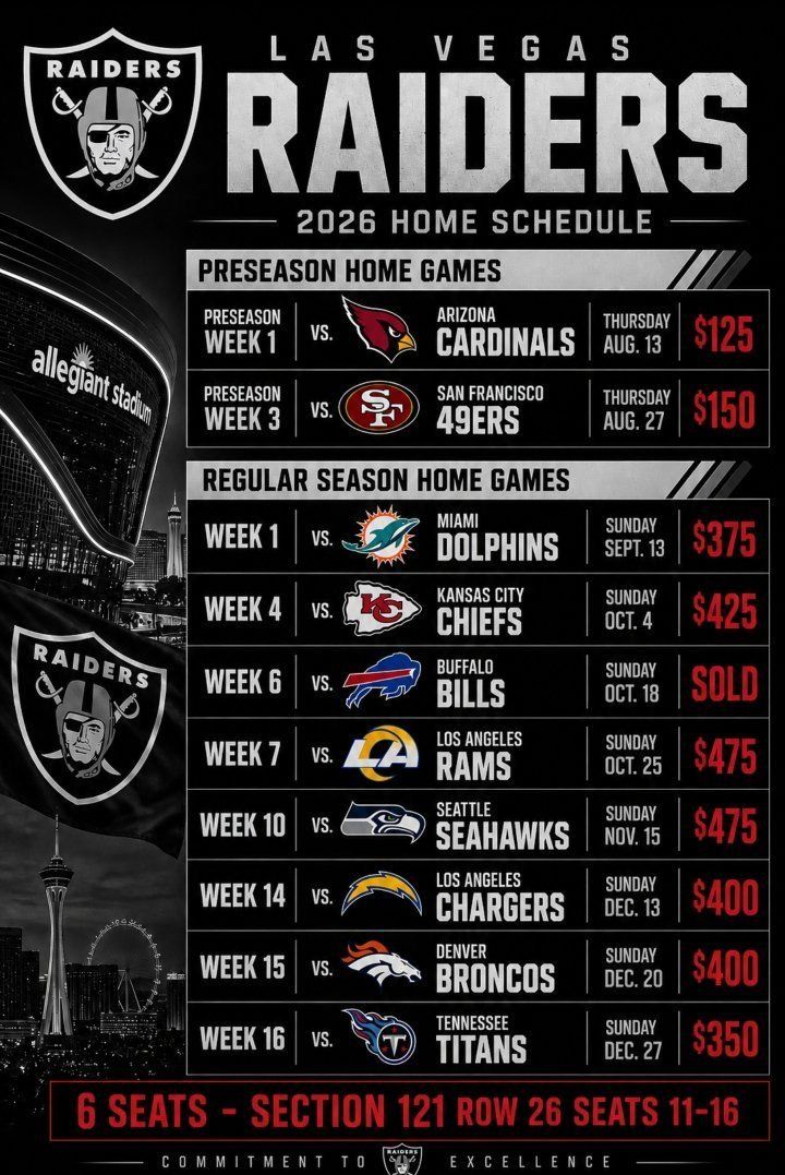 Las Vegas Raiders Tickets