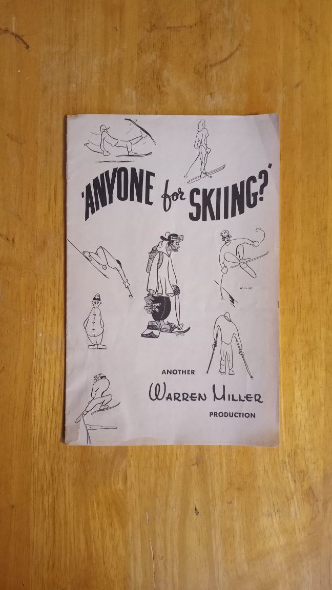 Vintage Warren Miller 'Anyone For Skiing?' Production Program - Skiing Memorabilia