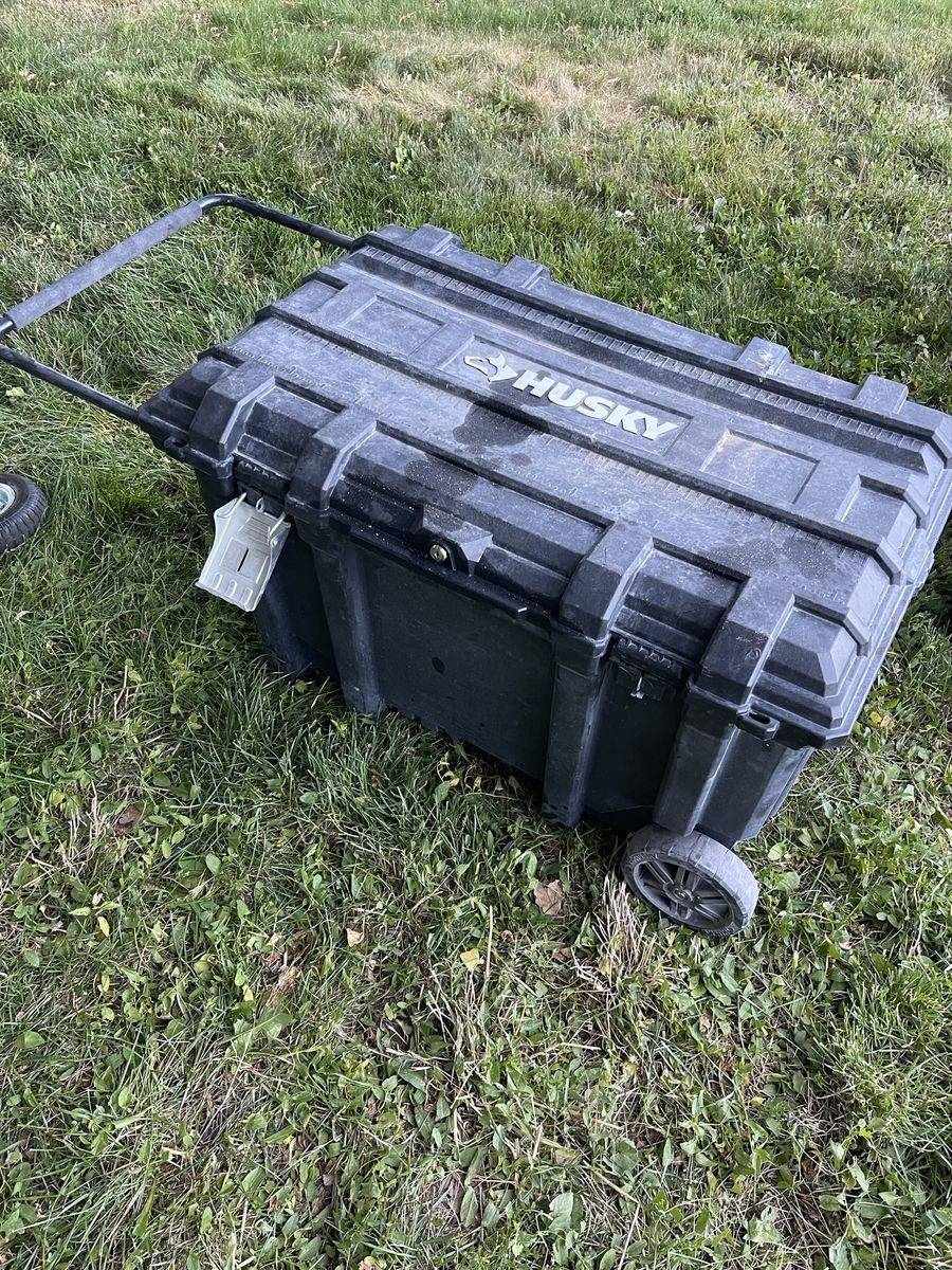 Husky Mobile Connect Rolling Tool Box Cart Storage Organizer, Black, Excellent Used Condition