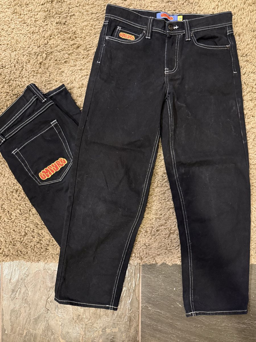 Empyre Boys Black Jeans with White Stitching Size 26 Lot of 2