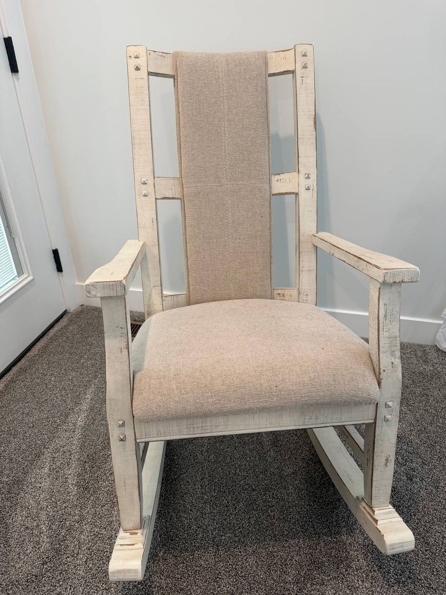 White rocking chair