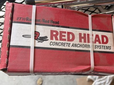 Red Head 1/2" x 4" Heavy Duty Sleeve Anchors Concrete Fastening Box of 25