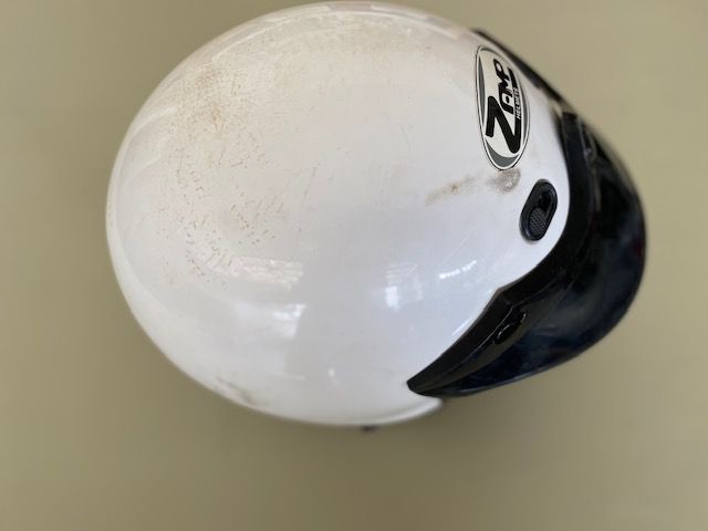 Used Zamp Helmets White Helmet with Visor - Good Condition