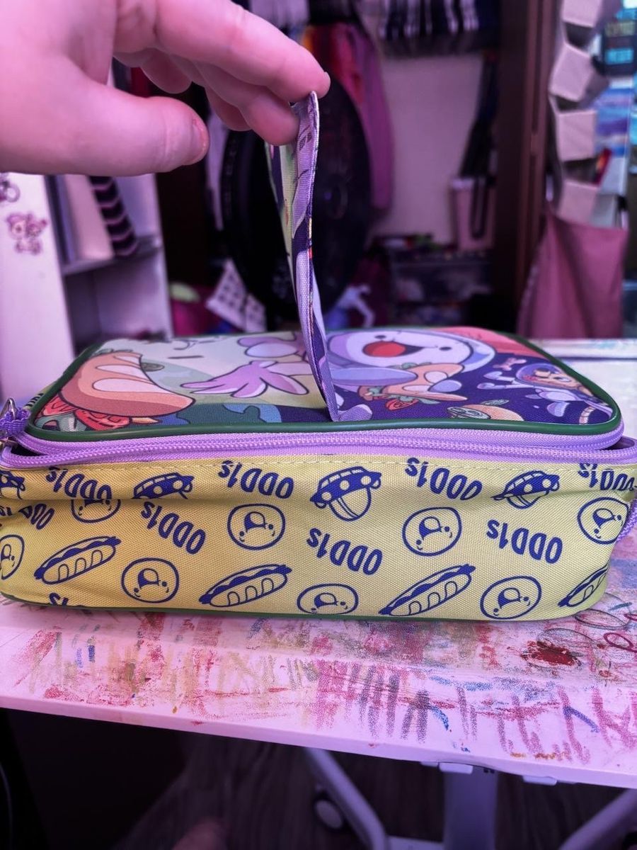 TheOdd1sOut Space Themed Insulated Lunch Bag Lunchbox with Zipper Closure