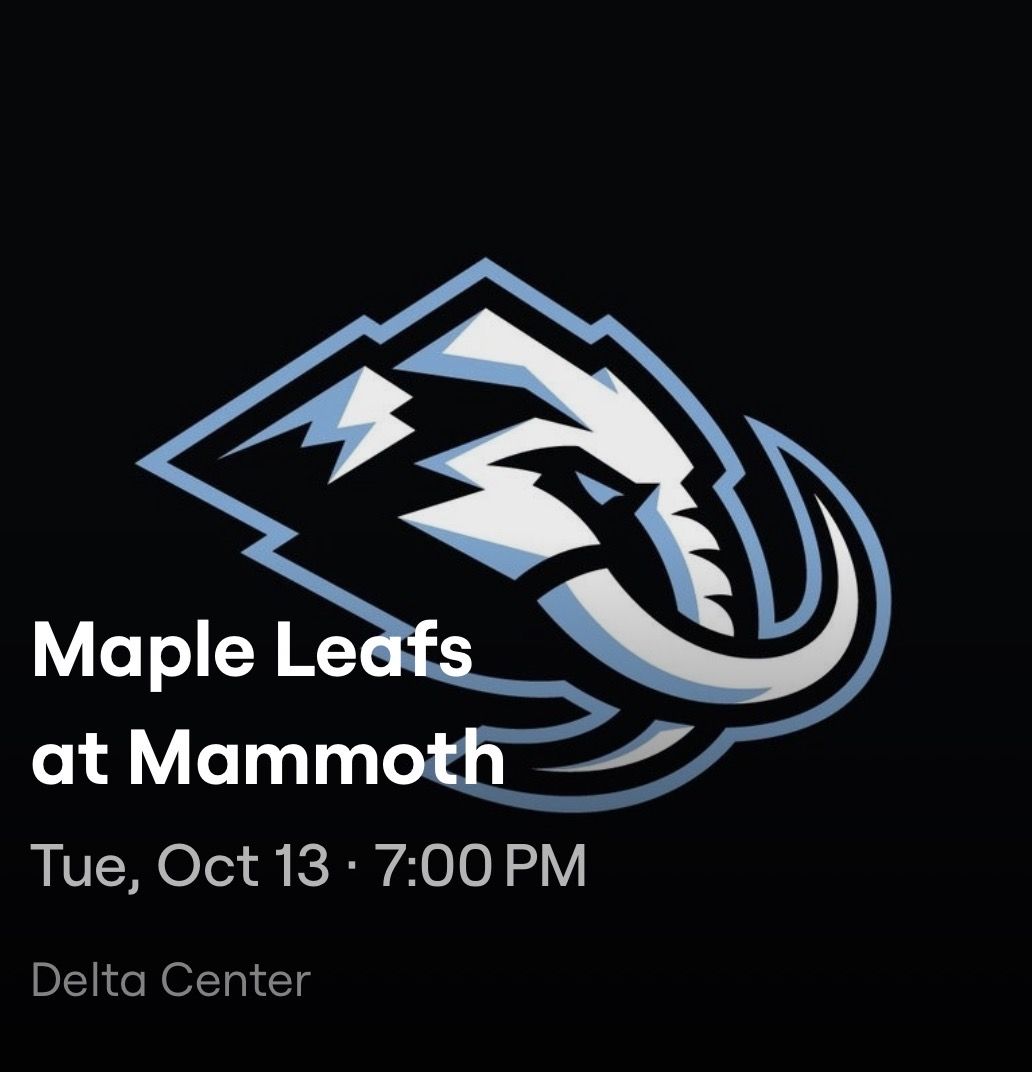Utah Mammoth vs Maple Leafs