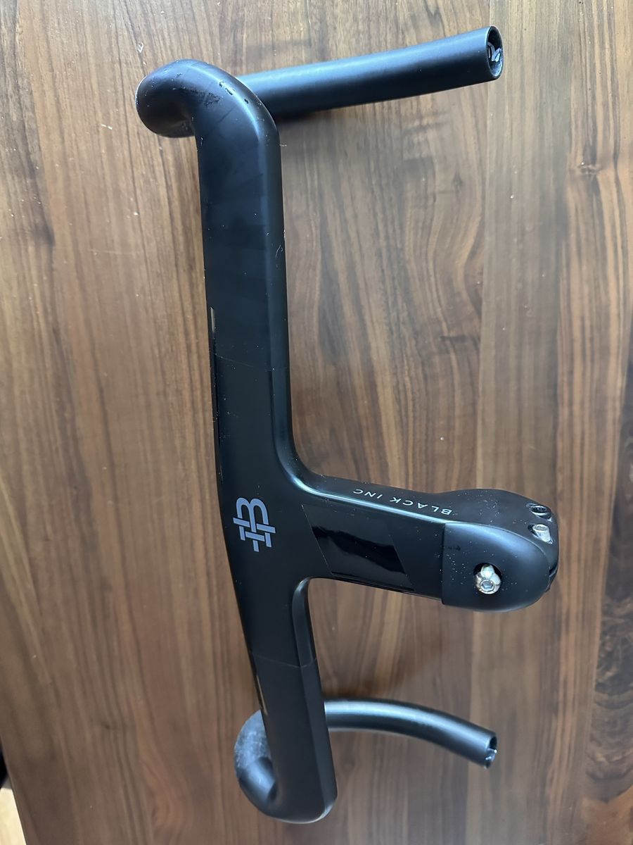 BLACK INC Integrated Aero Barstem Handlebar - Black, Used, Minor wear