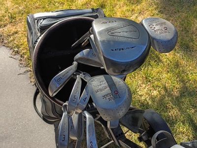 Golf clubs and bag