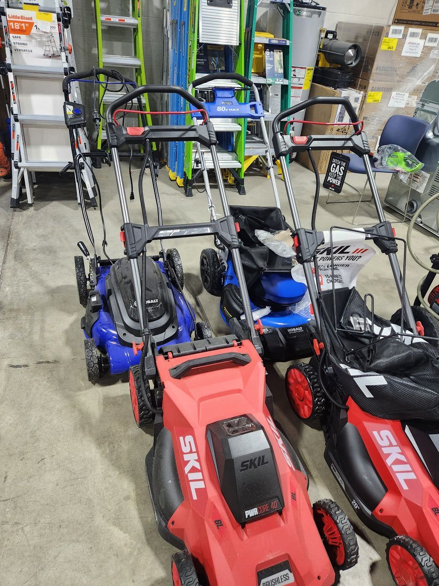 TESTED AND READY TO GO!! BATTERY LAWN MOWERS
