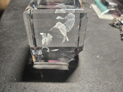 hummingbird etched in glass