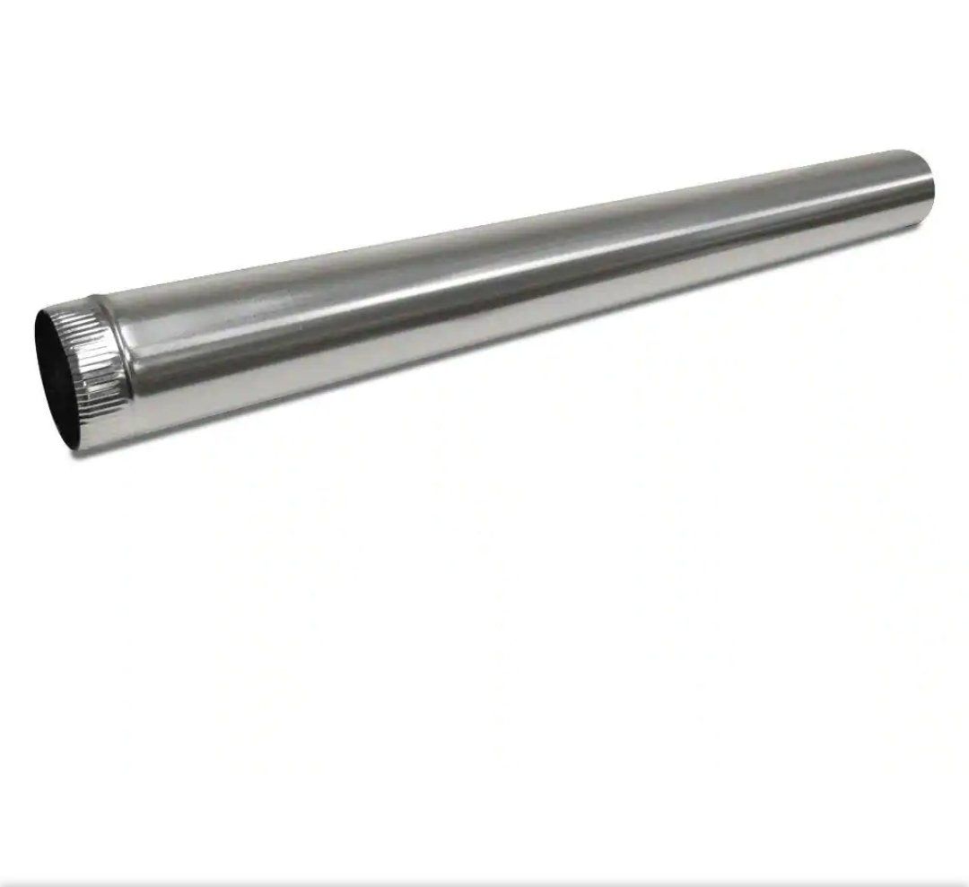 3 6" x 60" Round Pipe 30ga Galvanized Metal Ducting