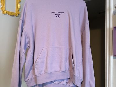 Purple ribbon lonely ghost sweatshirt