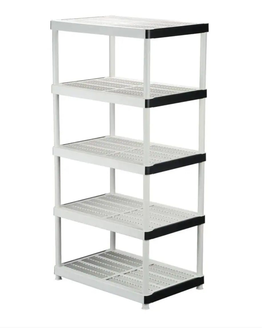 5-Tier Plastic Garage Storage Shelving Unit