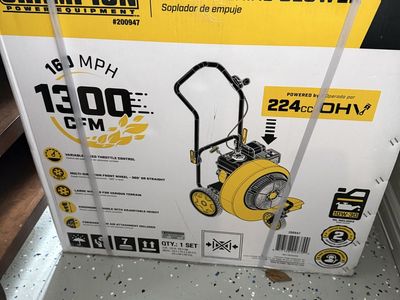 Champion 200947 224cc 160 MPH 1300 CFM Walk-Behind Leaf Blower with Variable Throttle Control