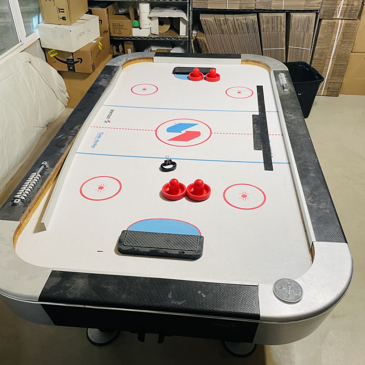 Sportcraft Turbo Air Hockey Table with Pushers and Pucks