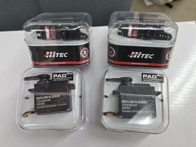 4 brand new Hitec HSB 9381-TH servos.
