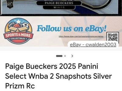 Paige Bueckers 2025 Panini Select WNBA 2 Snapshots Silver Prizm RC Basketball Card