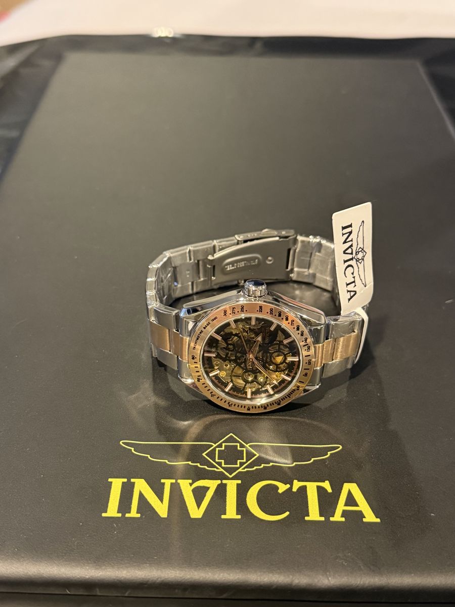 Invicta Pro Diver Skeleton Dial Two-Tone Automatic Watch Model 39599 with Invicta Watch Winder.