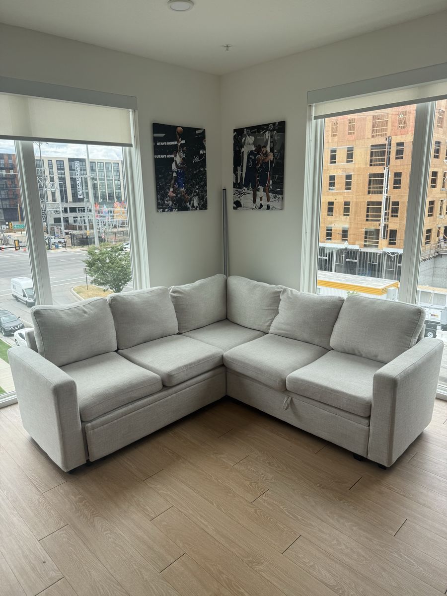 Modern Sleeper Sectional w/ Storage