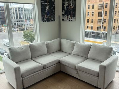 Modern Sleeper Sectional w/ Storage