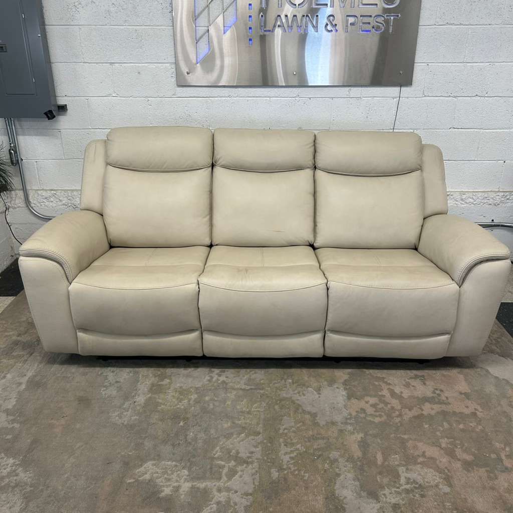 COSTCO SANDERS LEATHER POWER RECLINING SOFA W/ POWER HEADRESTS!!