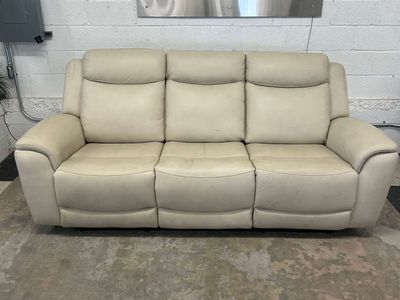 COSTCO SANDERS LEATHER POWER RECLINING SOFA W/ POWER HEADRESTS!!