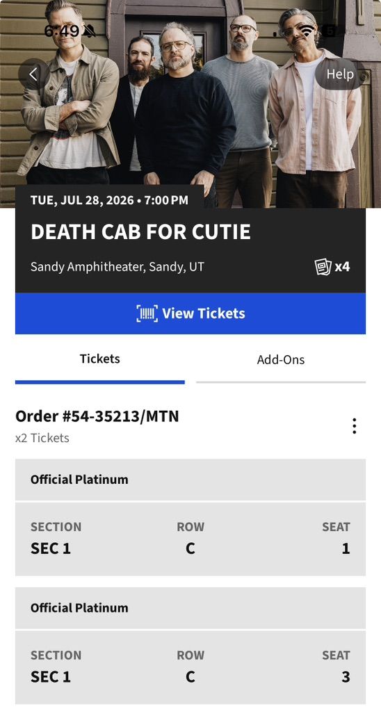 Death Cab For Cutie- July 28th- Sandy