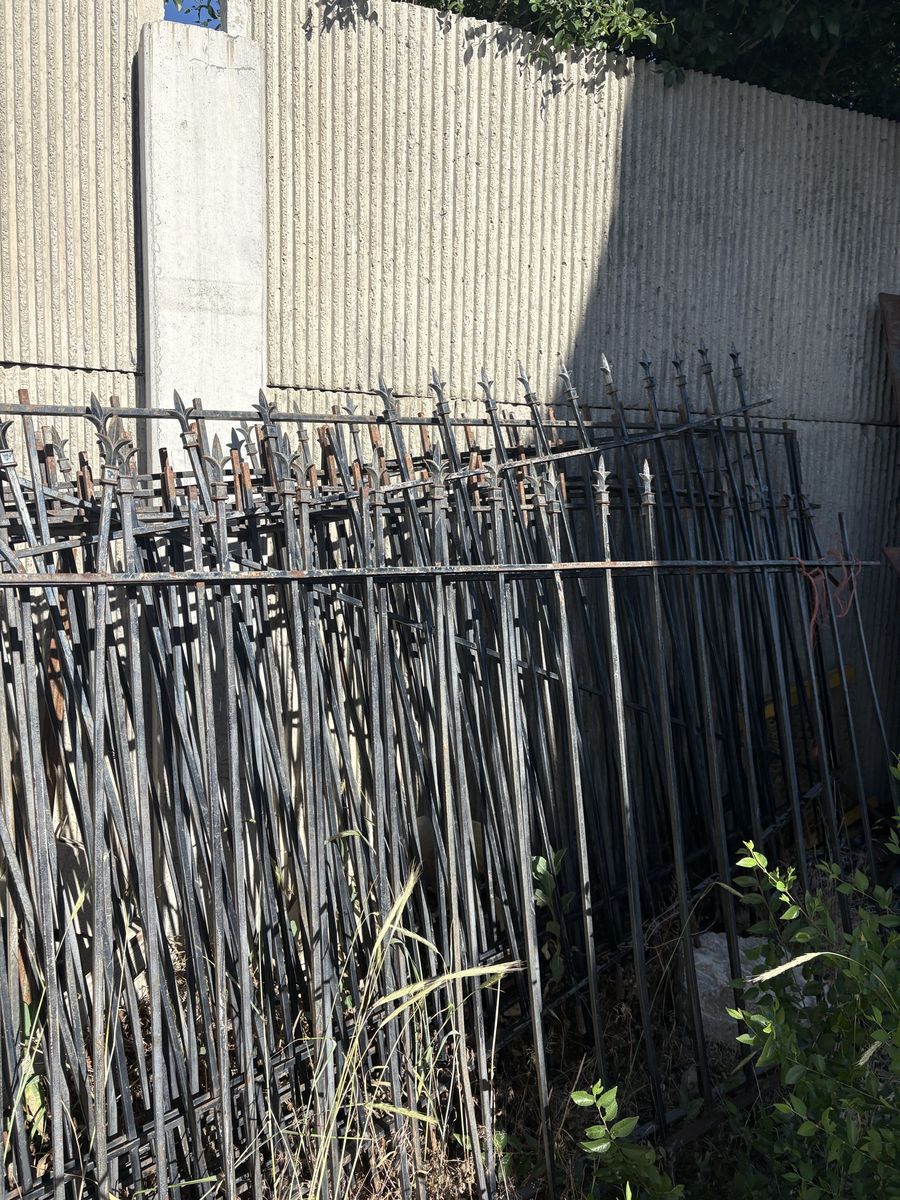 Wrought Iron Fence Sections - Durable Metal Fencing with Decorative Spear Tops