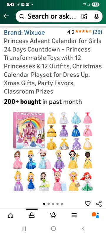 New in Box! Xmas Princess Advent Calendar