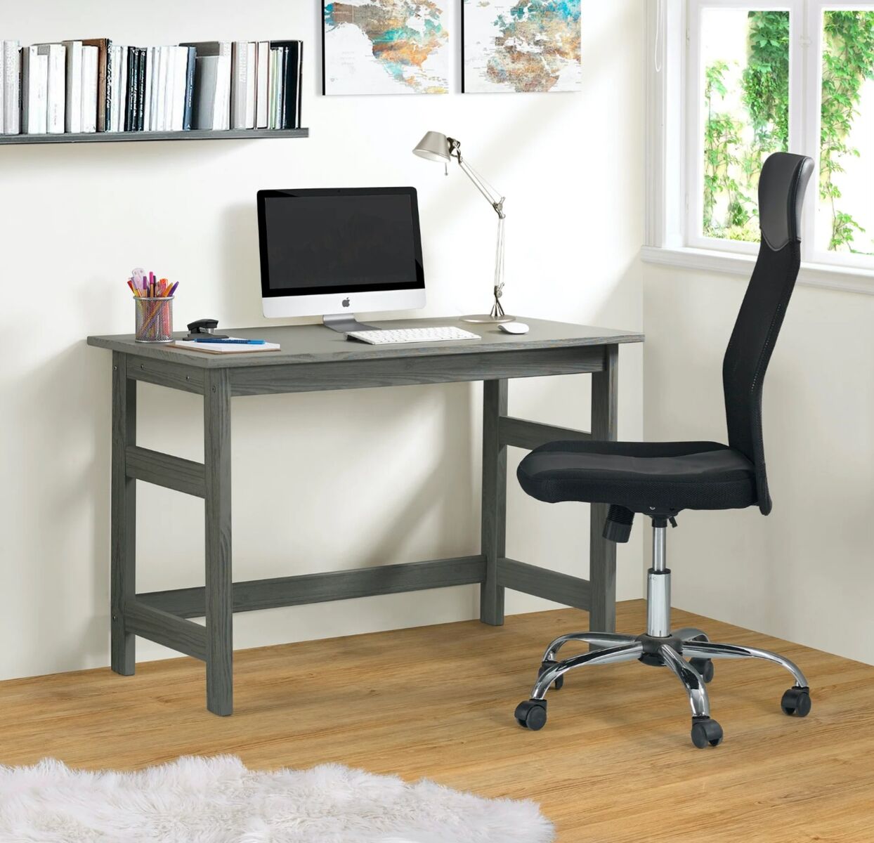 New Assembled Wood Desk in Gray