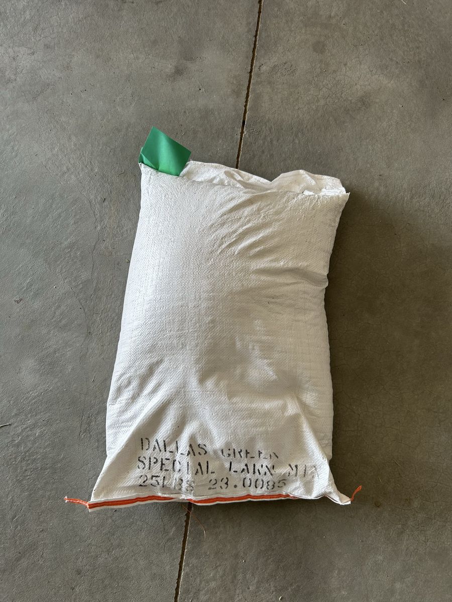 25 lb bag of grass seed. 