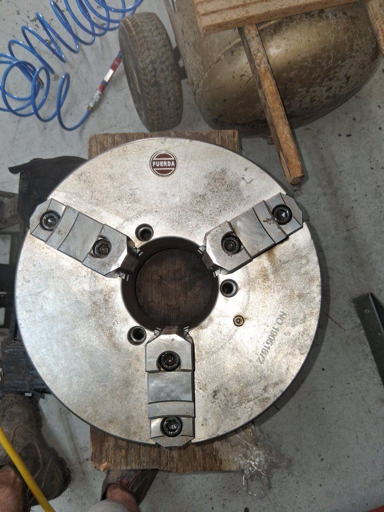 325mm Fuerda 3-Jaw Lathe Chuck w/4" pass through
