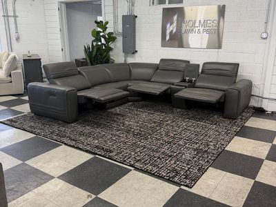 COSTCO KARSON LEATHER POWER RECLINING SECTIONAL W/ POWER HEADREST!!