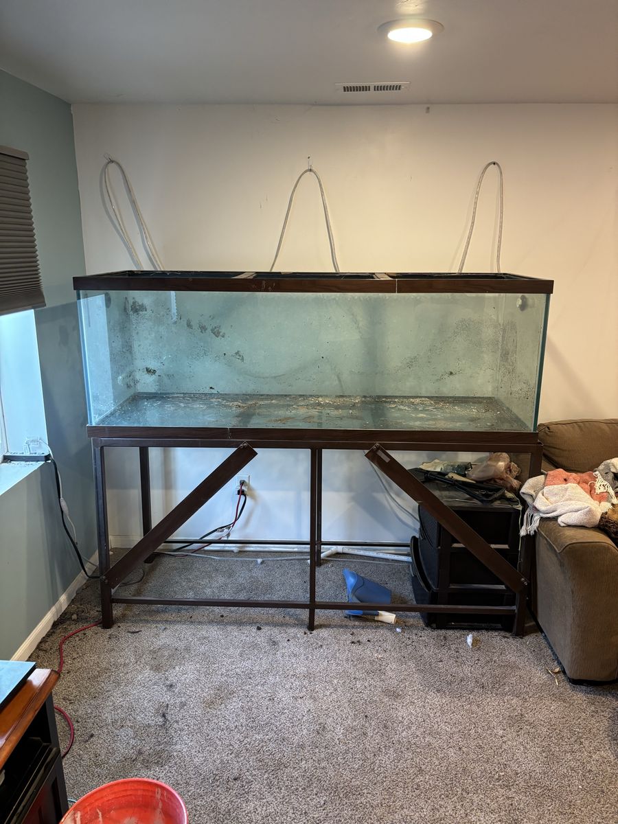 100 Gal. Fishtank/Terrarium With 2 LED Lightbars & Metal Frame OBO