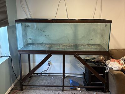 100 Gal. Fishtank/Terrarium With 2 LED Lightbars & Metal Frame OBO