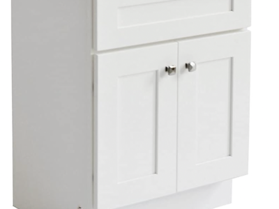 24" W x 18" D x 31.5" H Brookings Collection White Shaker Vanity