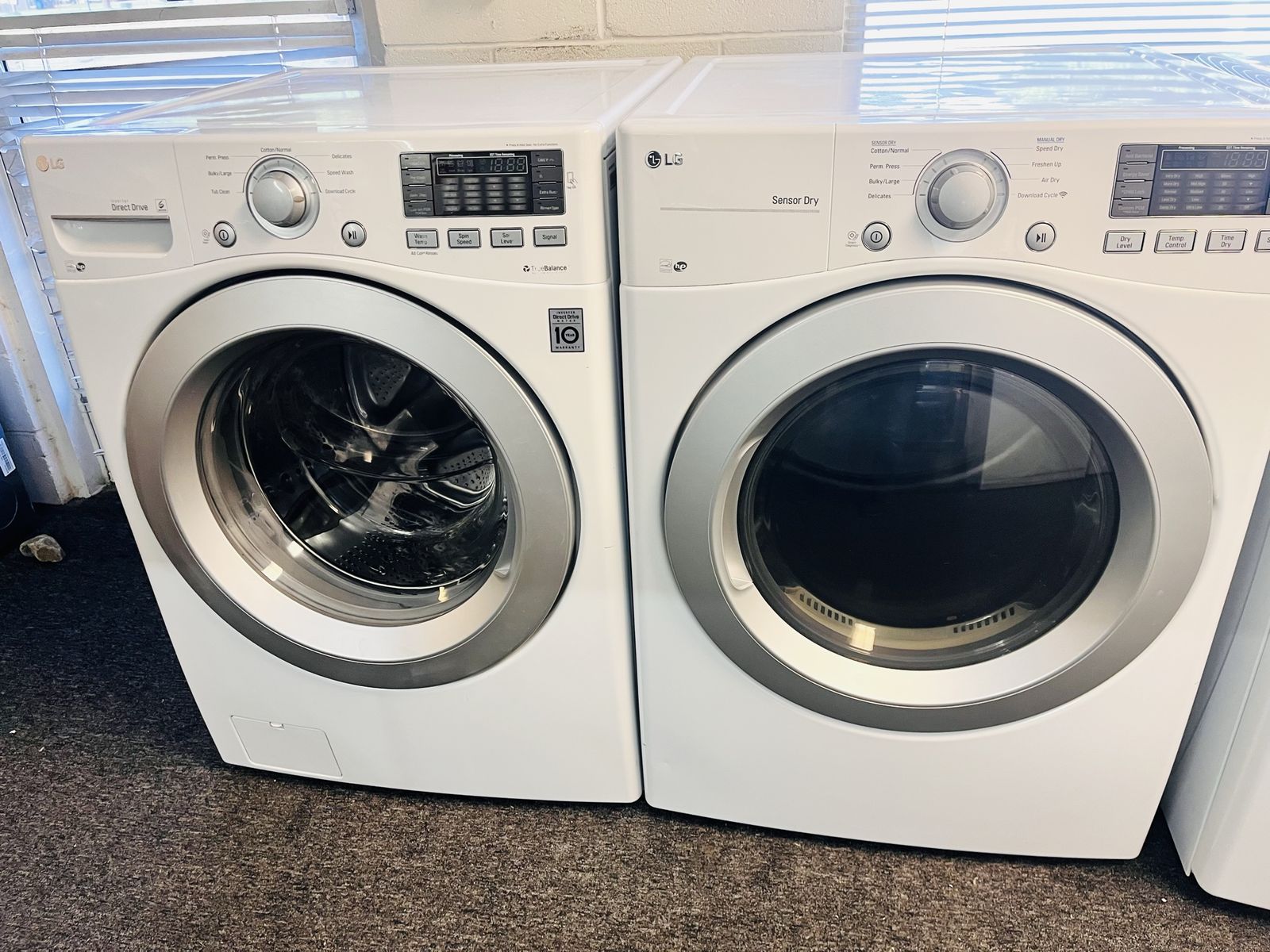 LG ultra capacity washer and dryer set