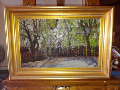 Utah Artist Dan Baxter Original Oil " Picket Fence "