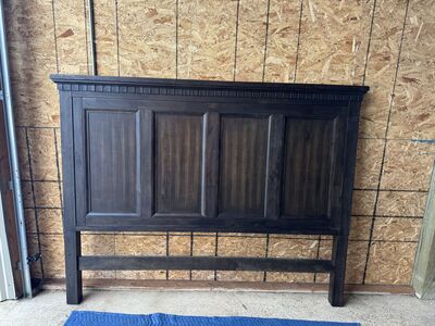 Rustic Wood King Size Headboard (New) Retails $380