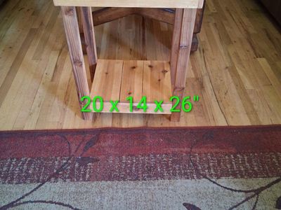 Hand-made rustic farmhouse style cedar end table