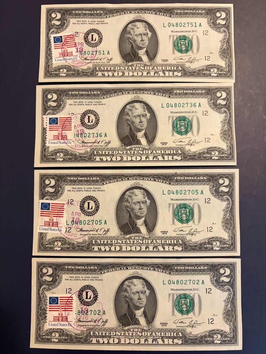 $2 stamp bills