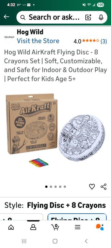 New in Box! Colorable Flying Disc