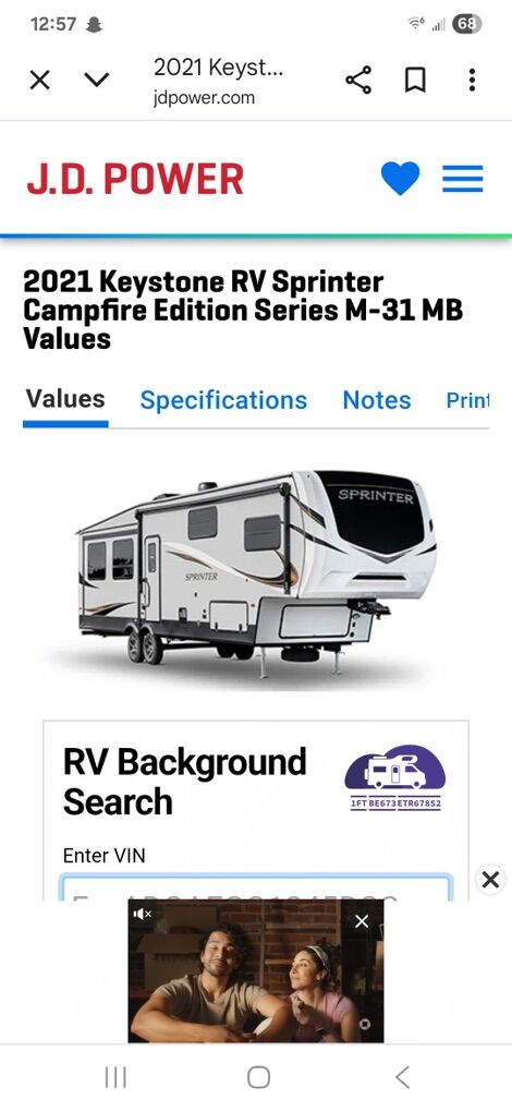 2021 Keystone Sprinter. Campfire EditIon