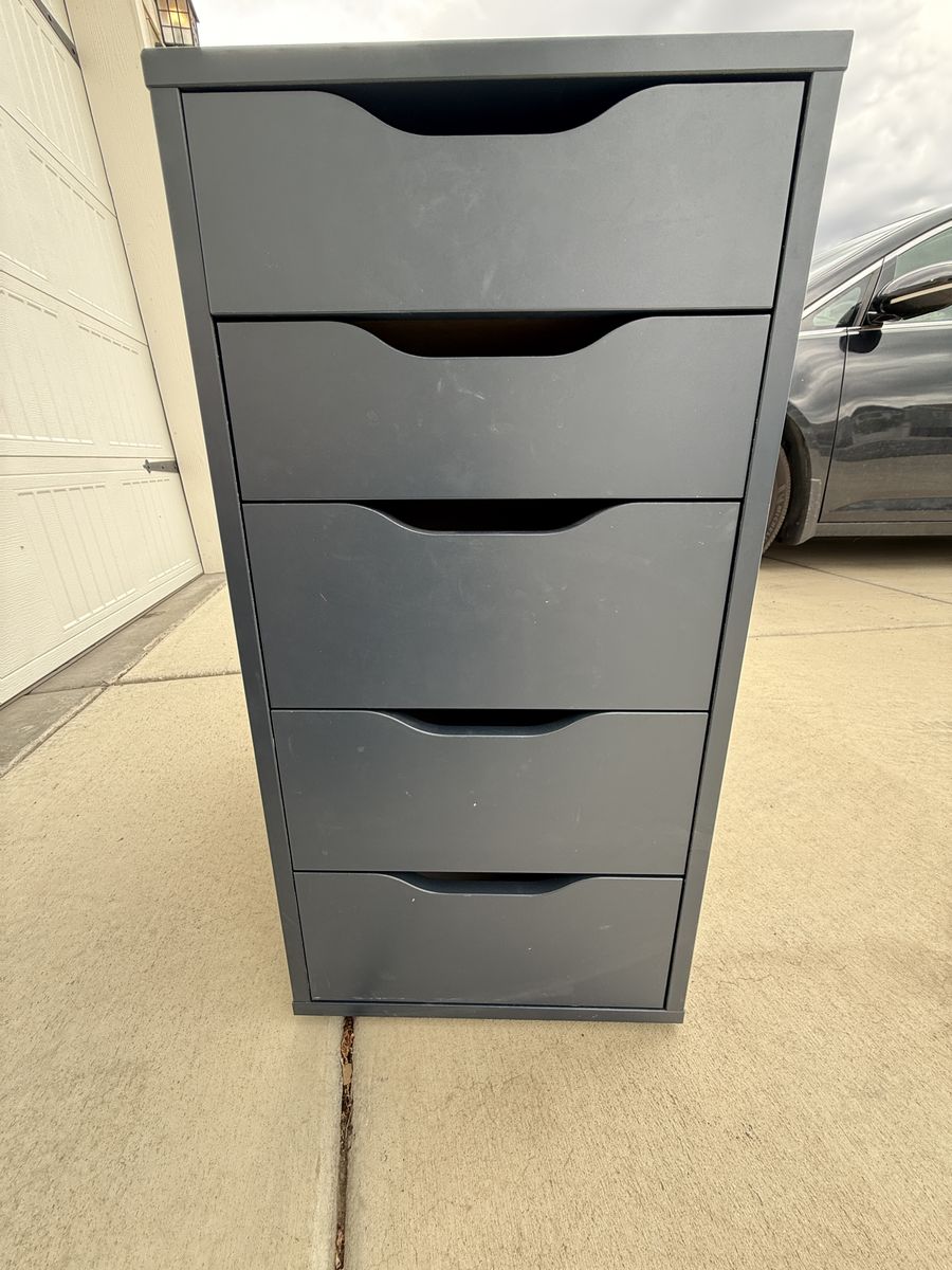 IKEA Alex 5-Drawer Unit, Blue, Versatile Storage for Office, Craft, or Home