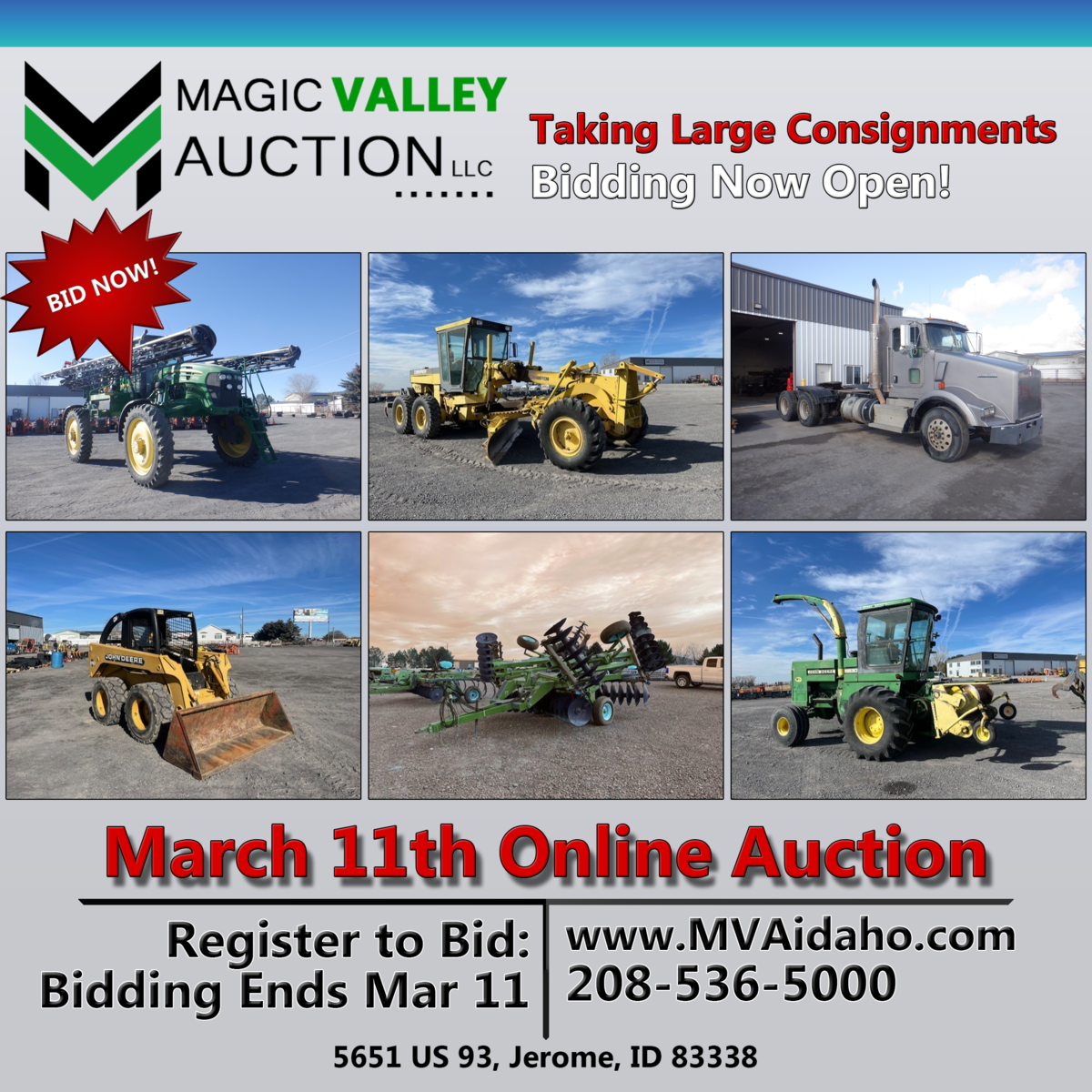 Magic Valley Auction - March 11th - Online Auction