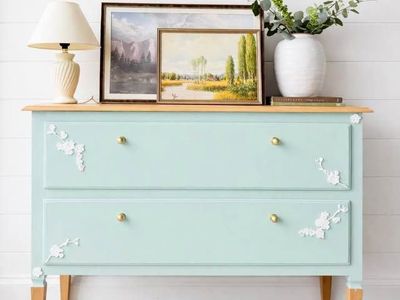 Vintage Solid Wood Drexel 2 Drawer Buffet Console Dresser | Vintage Drexel Buffet | Vintage Buffet