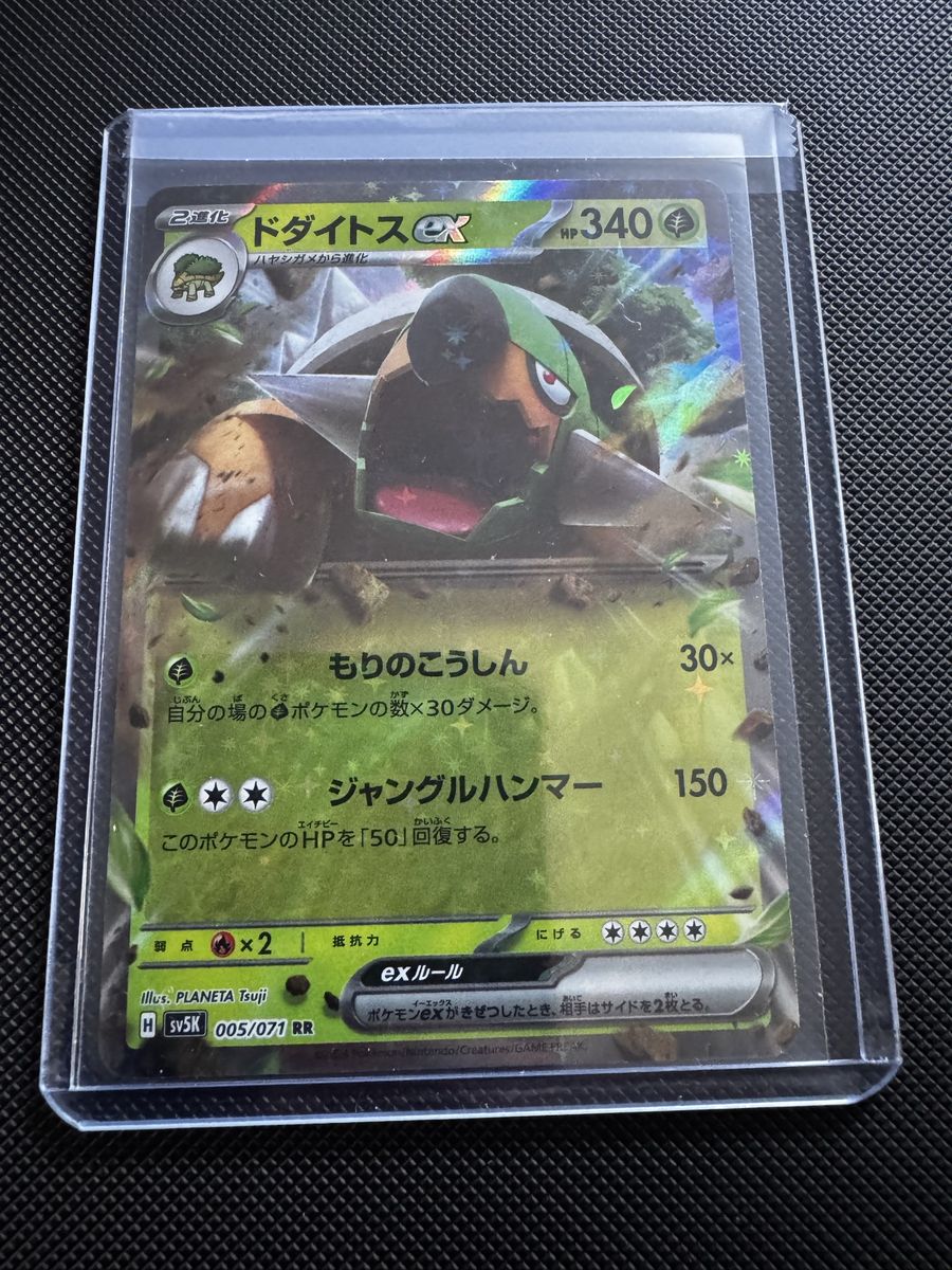 Japanese Torterra ex RR 005/071 sv5K Pokémon Card in Top Loader