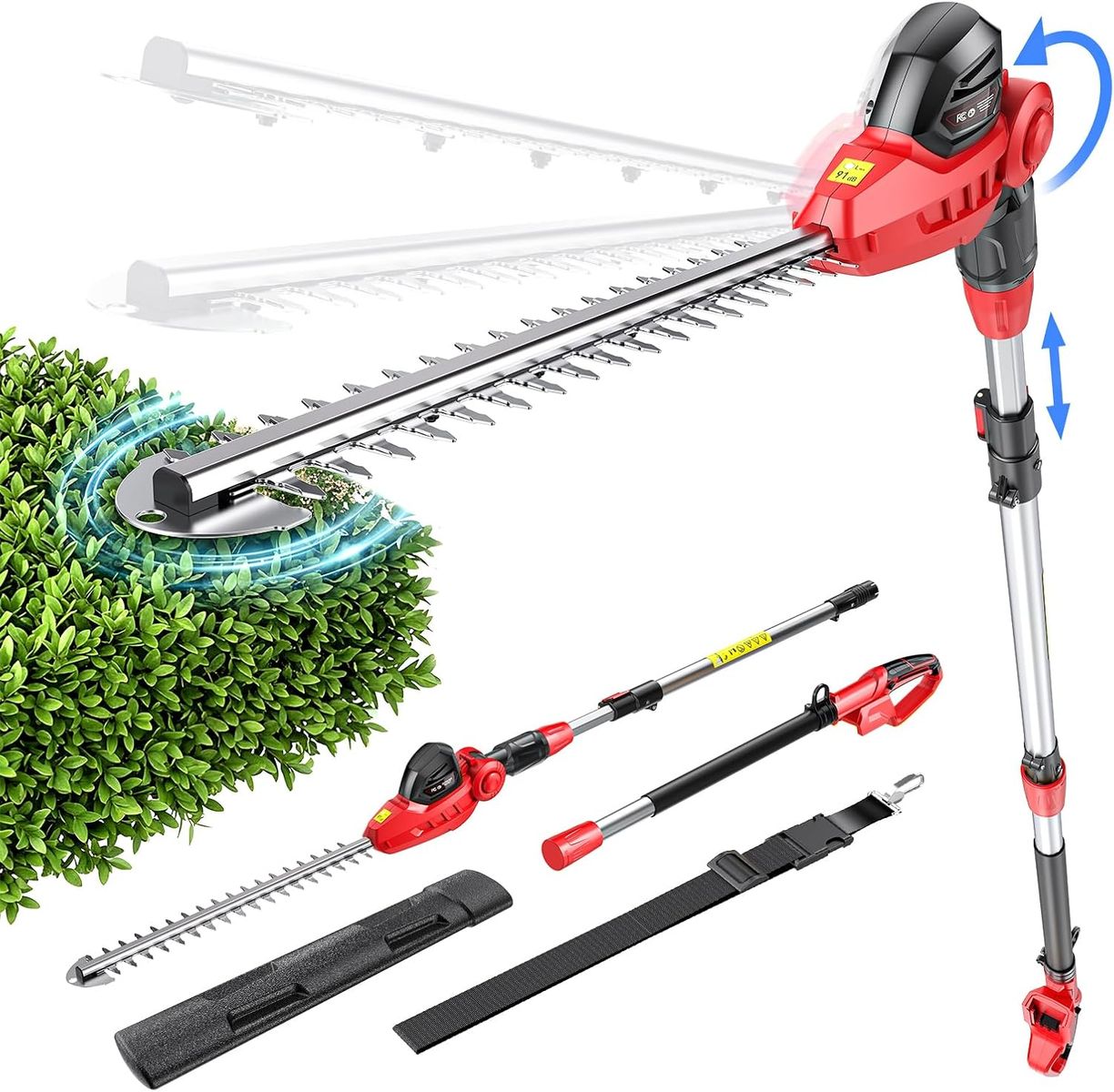 18V Extension Pole Hedge Trimmer w/ battery (charger not included) - never been used!