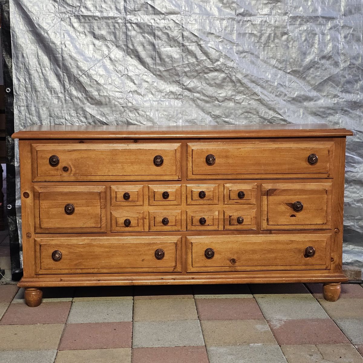7 Drawer Solid Pine Wood Dresser